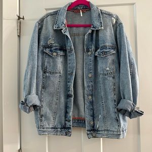 Oversized Free People Denice Jacket - Distressed
